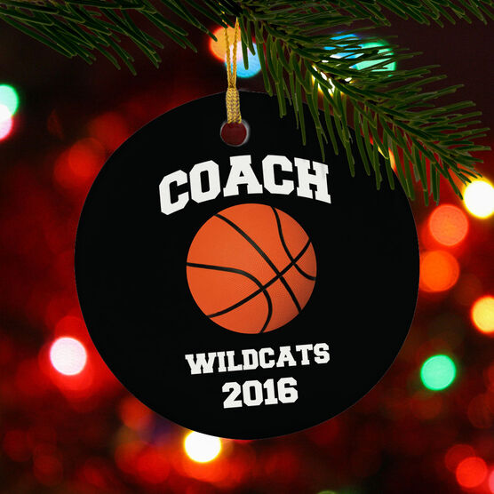 Basketball Porcelain Ornament Personalized Basketball Coach With