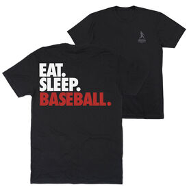 Baseball Short Sleeve T-Shirt - Eat. Sleep. Baseball. (Back Design)