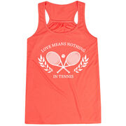 Tennis Flowy Racerback Tank Top - Love Means Nothing In Tennis