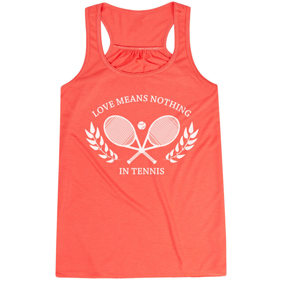 Tennis Flowy Racerback Tank Top - Love Means Nothing In Tennis