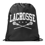 Lacrosse Crossed Sticks Drawstring Backpack