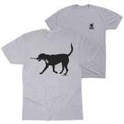 Hockey Short Sleeve T-Shirt - Howe the Hockey Dog (Back Design)