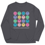 Volleyball Long Sleeve Performance Tee - Volleyball Makes Me Happy