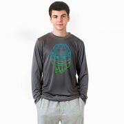 Hockey Long Sleeve Performance Tee - Have An Ice Day Smiley