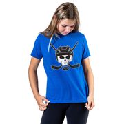 Hockey Short Sleeve Tee - Hockey Helmet Skull