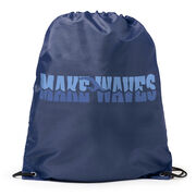 Swimming Drawstring Backpack - Make Waves