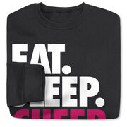 Cheerleading Crewneck Sweatshirt - Eat Sleep Cheer