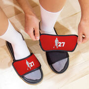 Guys Lacrosse Repwell&reg; Slide Sandals - Latitude Lax Player with Number