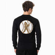 Baseball Tshirt Long Sleeve - Baseball Bigfoot (Back Design)