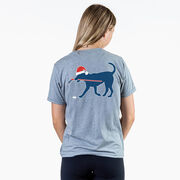 Hockey Short Sleeve T-Shirt - Christmas Dog (Back Design)