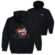 Wrestling Hooded Sweatshirt - Wrestling Reindeer (Back Design)