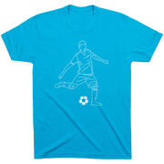 Soccer Short Sleeve T-Shirt - Soccer Guy Player Sketch