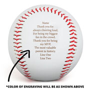 Engraved Baseball - Thanks Mom