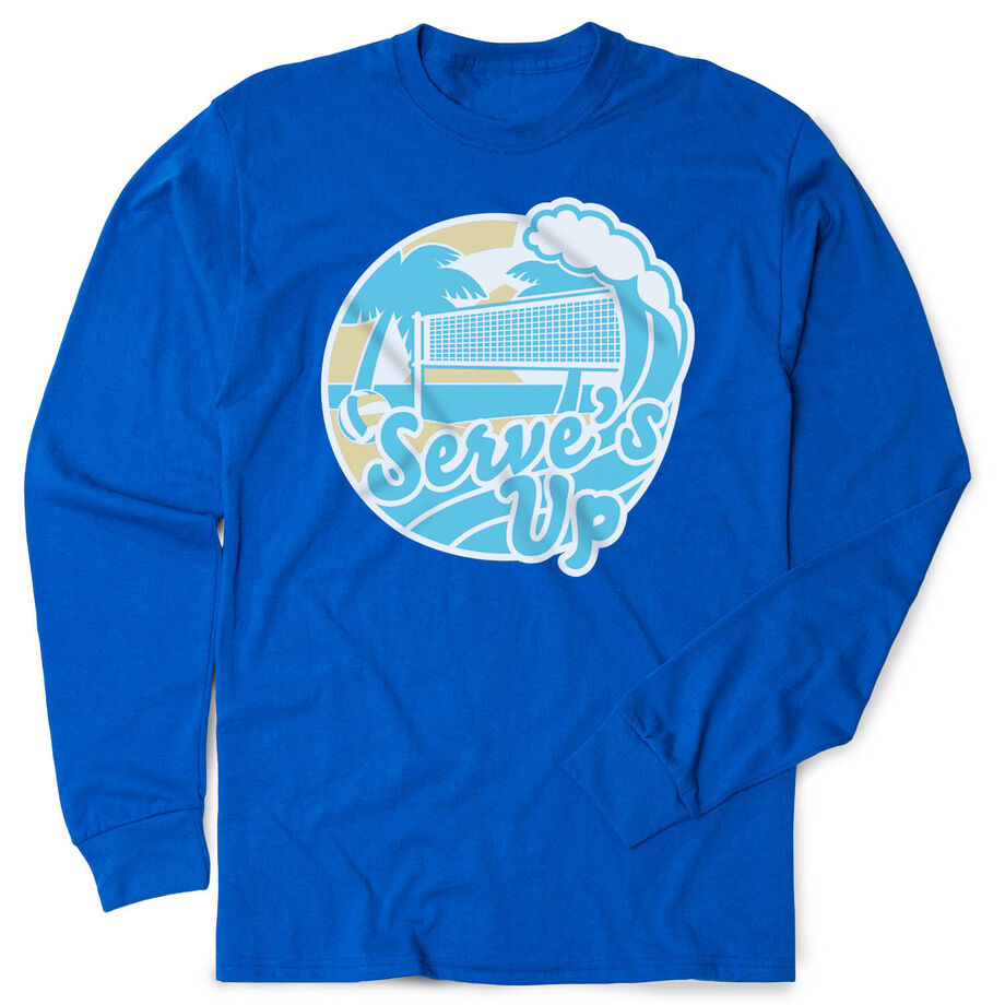 Volleyball Tshirt Long Sleeve - Serve's Up
