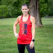 Women's Racerback Performance Tank Top - Patriotic Run