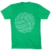 Volleyball T-Shirt Short Sleeve Volleyball Words