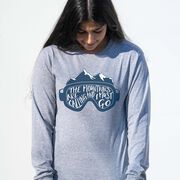 Skiing & Snowboarding Tshirt Long Sleeve - The Mountains Are Calling