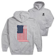 Hockey Hooded Sweatshirt - USA Sticks (Back Design)