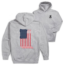 Hockey Hooded Sweatshirt - USA Sticks (Back Design)
