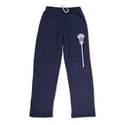 Guys Lacrosse Fleece Sweatpants - Large Stick