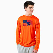 Hockey Long Sleeve Performance Tee - Hockey Land That We Love