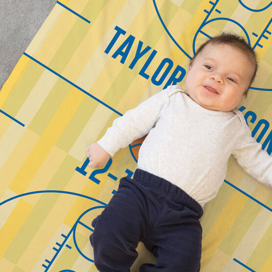 Basketball Baby Blanket Basketball Court Chalktalksports