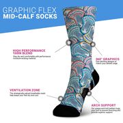 Guys Lacrosse Graphic Flex Mid-Calf Socks - Velocity