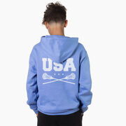 Guys Lacrosse Hooded Sweatshirt - USA Lacrosse (Back Design)