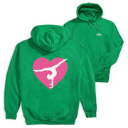 Gymnastics Hooded Sweatshirt - Gymnast Heart (Back Design)