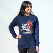 Hockey Tshirt Long Sleeve - Lace 'Em Up And Light The Lamp