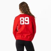 Girls Lacrosse Crewneck Sweatshirt - Lacrosse Stick Heart