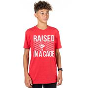 Baseball Tshirt Short Sleeve Raised in a Cage Baseball