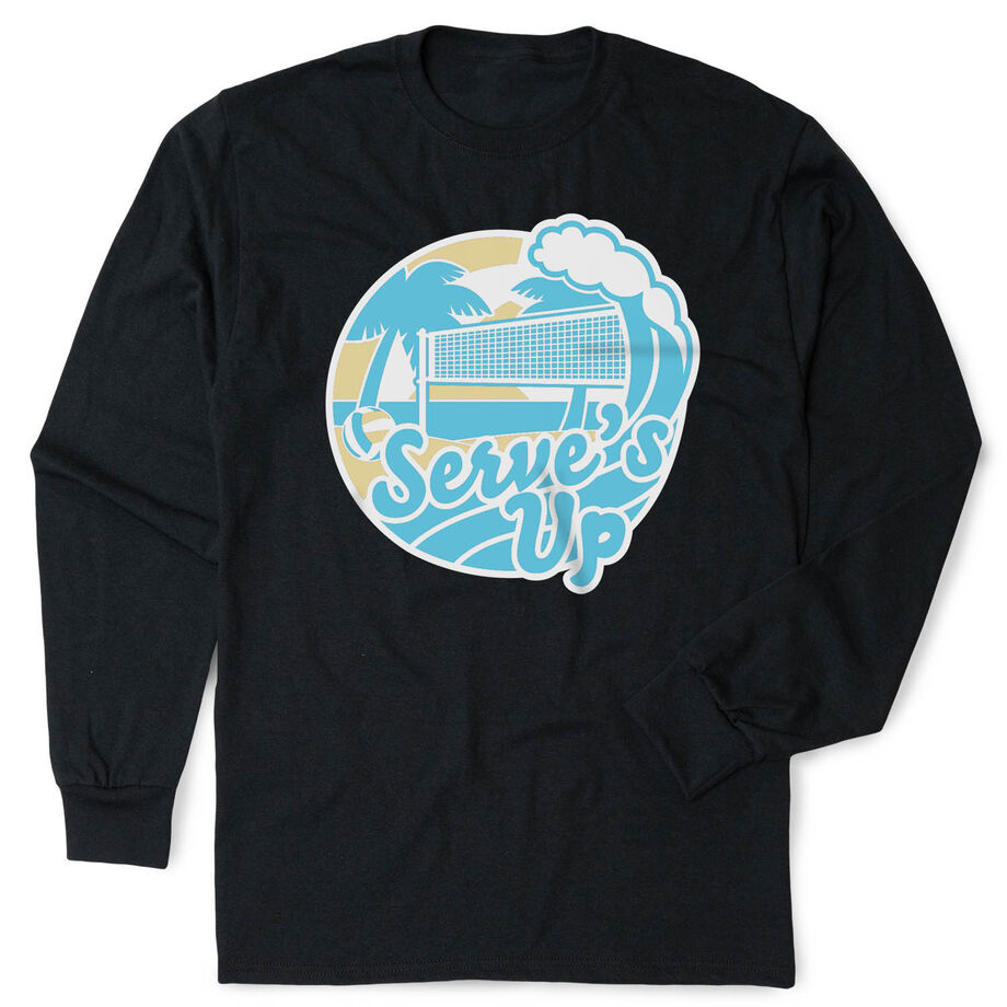 Volleyball Tshirt Long Sleeve - Serve's Up