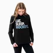 Hockey Long Sleeve Performance Tee - Eat. Sleep. Hockey.