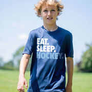 Hockey Short Sleeve Performance Tee - Eat. Sleep. Hockey.