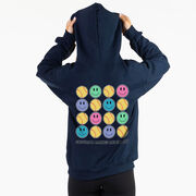 Softball Hooded Sweatshirt - Softball Makes Me Happy (Back Design)
