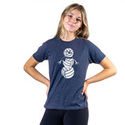Volleyball Short Sleeve T-Shirt - Volleyball Snowman
