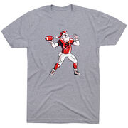 Football Short Sleeve T-Shirt - Touchdown Santa