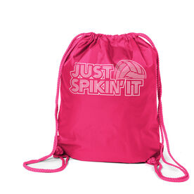 Volleyball Drawstring Backpack - Just Spikin' It