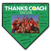 Softball Home Plate Plaque - Thank You Coach Photo Autograph