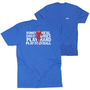 Football Short Sleeve T-Shirt - Bones Saying (Back Design)