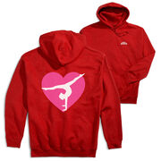 Gymnastics Hooded Sweatshirt - Gymnast Heart (Back Design)