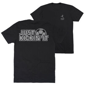 Soccer Short Sleeve T-Shirt - Just Kickin' It (Back Design)