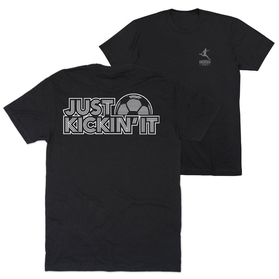 Soccer Short Sleeve T-Shirt - Just Kickin' It (Back Design)