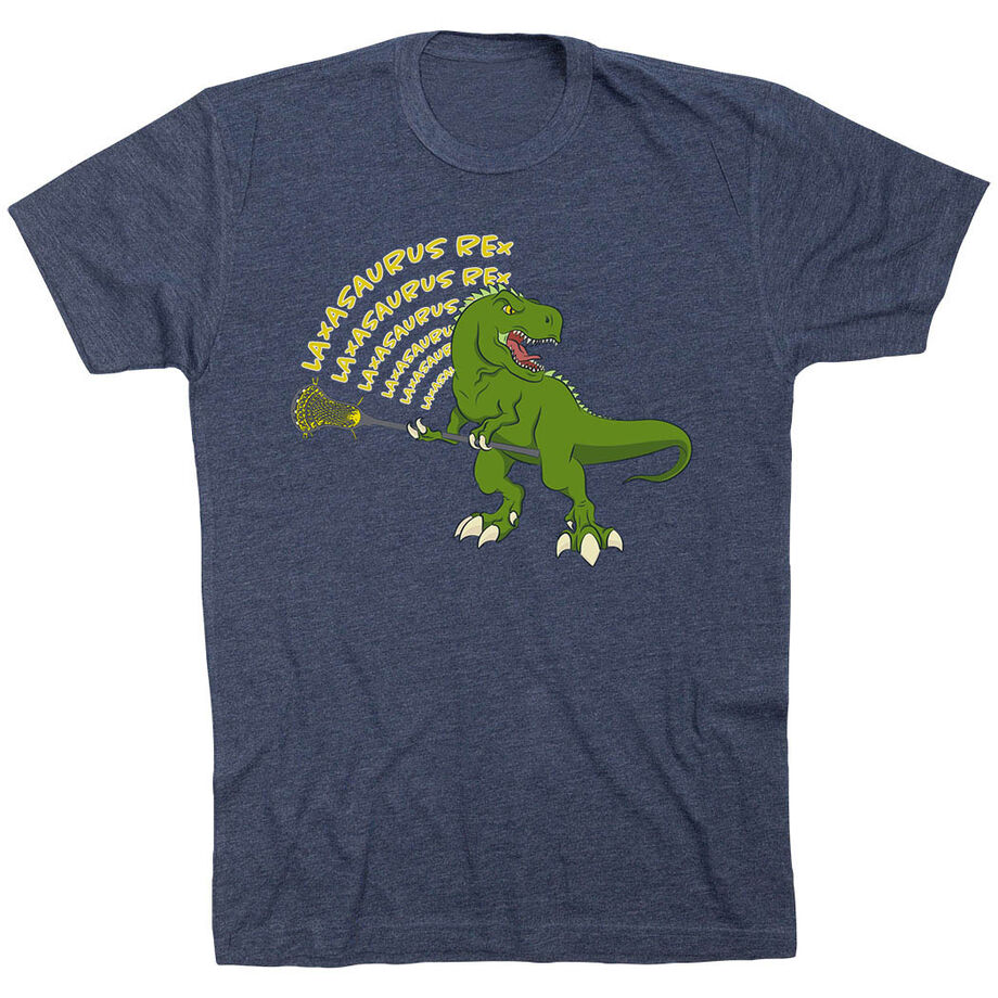 Guys Lacrosse Short Sleeve T-Shirt - Laxasaurus Rex
