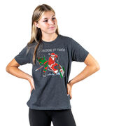Hockey Short Sleeve T-Shirt - He's Checking It Twice
