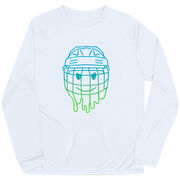 Hockey Long Sleeve Performance Tee - Have An Ice Day Smiley