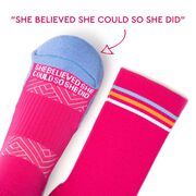 Socrates&reg; Mid-Calf Performance Socks - She Believed She Could