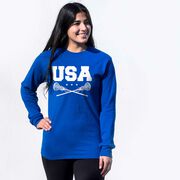 Girls Lacrosse Tshirt Long Sleeve - USA Girls Lacrosse