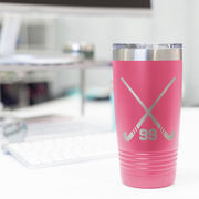 Field Hockey 20 oz. Double Insulated Tumbler - Personalized Crossed Sticks